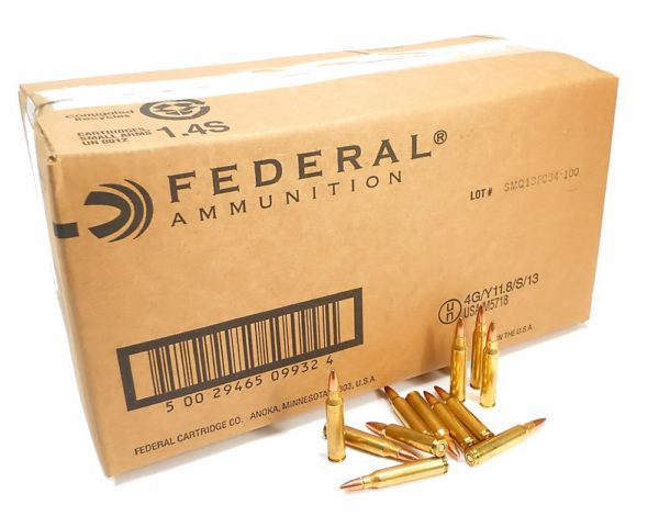 federal 223 5.56 ammo 55grain case