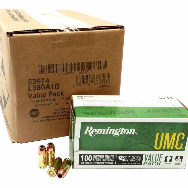 380 ACP 9×17 Ammo 88gr JHP Remington UMC (L210A1B) 100 Round Box ...